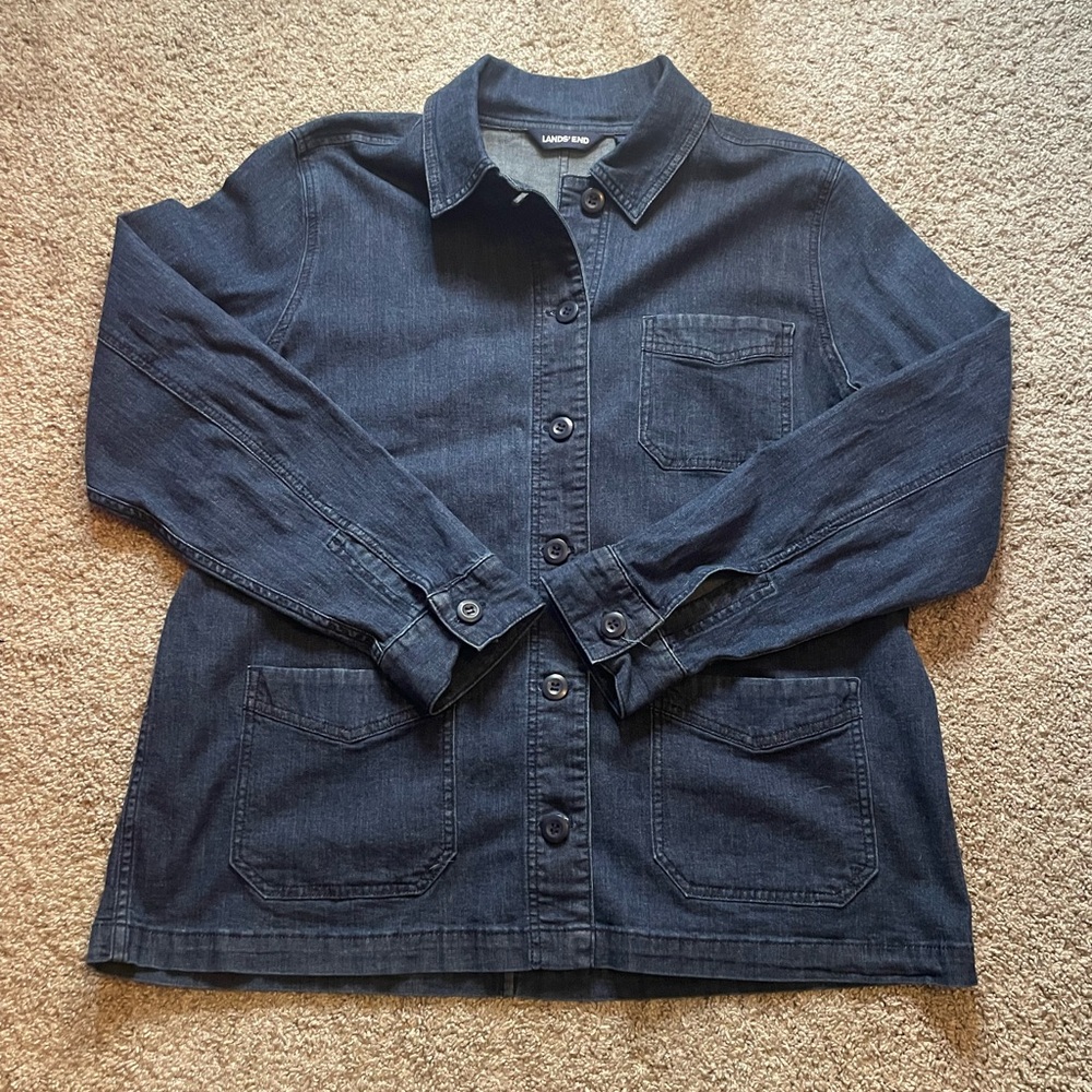 Lands' End - Blue Denim Jacket - Size large